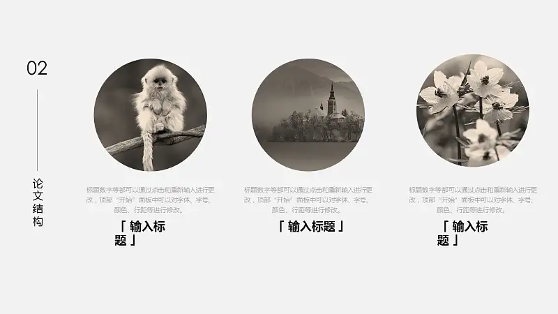 灰白色极致简约风格总结报告PPT模板下载_预览图19