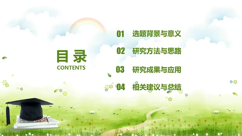 小清新可愛風格畢業(yè)論文答辯PPT模板下載_預(yù)覽圖2
