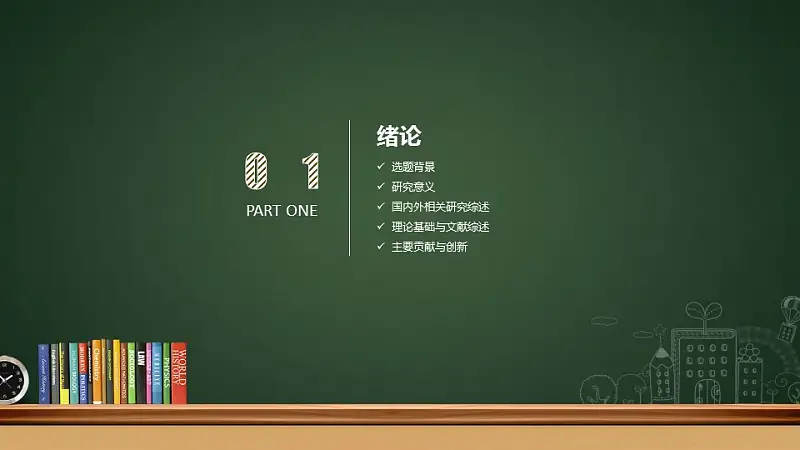 創(chuàng)意黑板畢業(yè)答辯PowerPoint模板下載_預覽圖3