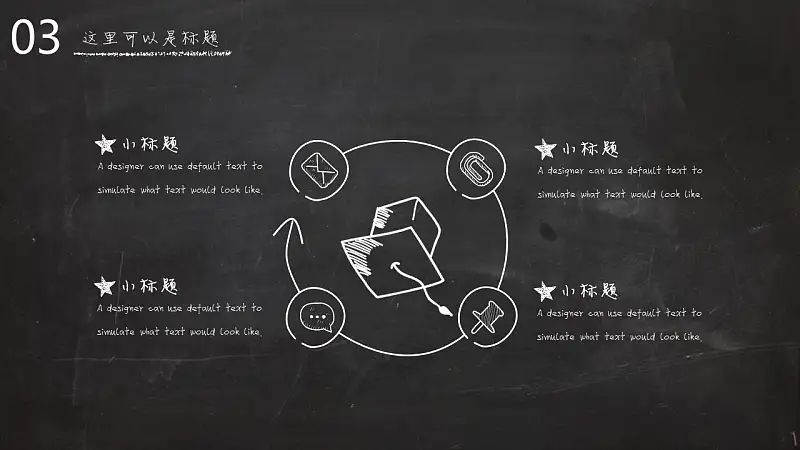 黑板报风格大学本科开题报告PPT模板_预览图18