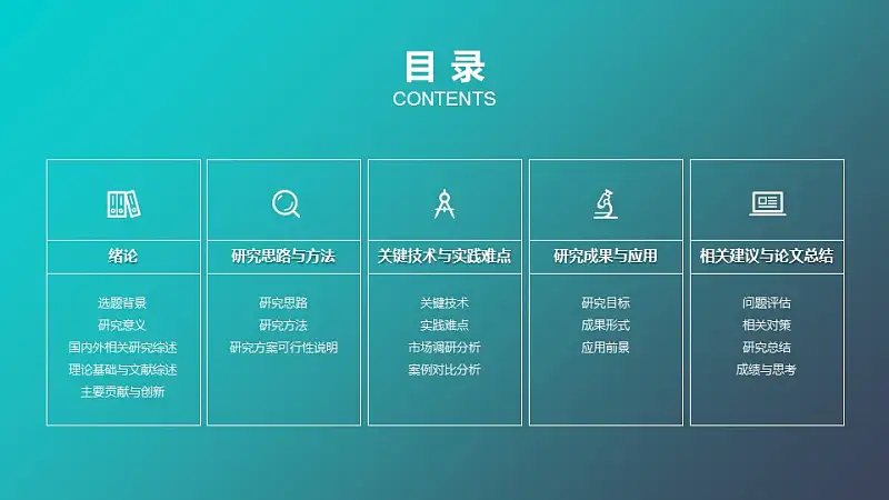 简约渐变导航式毕业答辩动态PPT模板下载_预览图2