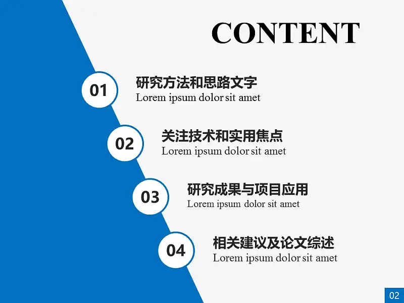 本科藍色學術論文答辯ppt模板_預覽圖2