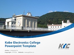 Kobe Electronics College Powerpoint Template Download | 神户电子专门学校PPT模板下载