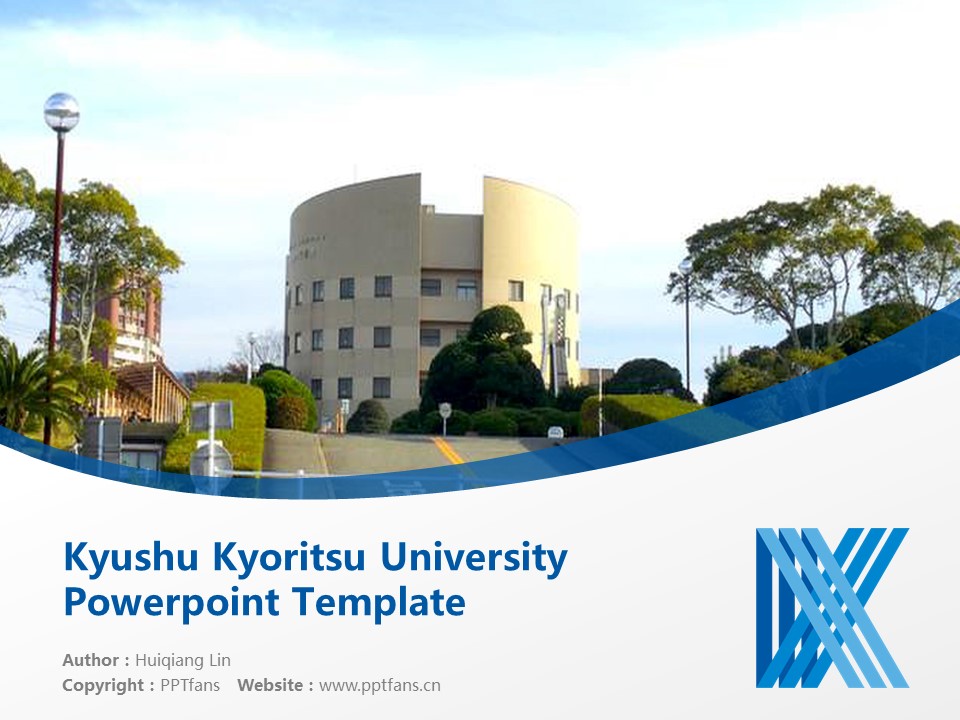 Kyushu Kyoritsu University Powerpoint Template Download | 九州共立大學(xué)PPT模板下載_幻燈片預(yù)覽圖1