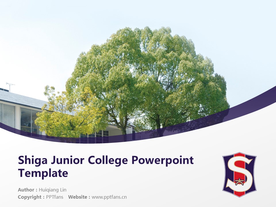 Shiga Junior College Powerpoint Template Download | 滋賀女子短期大學PPT模板下載_幻燈片預(yù)覽圖1