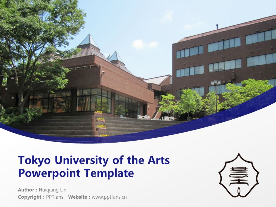 Tokyo University of the Arts Powerpoint Template Download | 東京藝術大學PPT模板下載_幻燈片預覽圖1