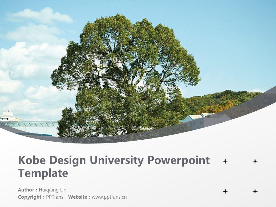 Kobe Design University Powerpoint Template Download | 神戶藝術(shù)工科大學PPT模板下載_幻燈片預覽圖1