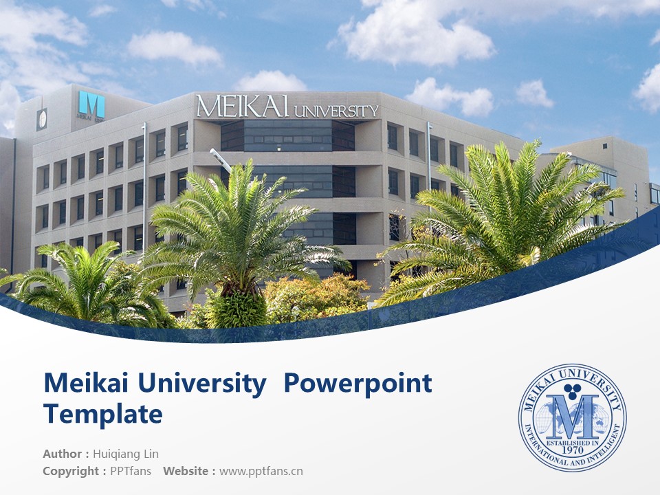 Meikai University  Powerpoint Template Download | 明海大學(xué)PPT模板下載_幻燈片預(yù)覽圖1