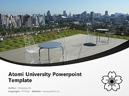Atomi University Powerpoint Template Download | 跡见学园女子大学PPT模板下载