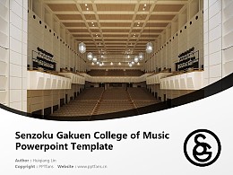 Senzoku Gakuen College of Music Powerpoint Template Download | 洗足学园音乐大学PPT模板下载