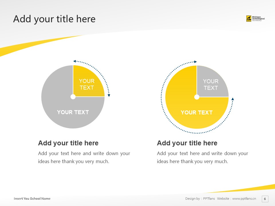 Michigan Technology University Powerpoint Template Download | 密歇根理工大學(xué)PPT模板下載_幻燈片預(yù)覽圖6