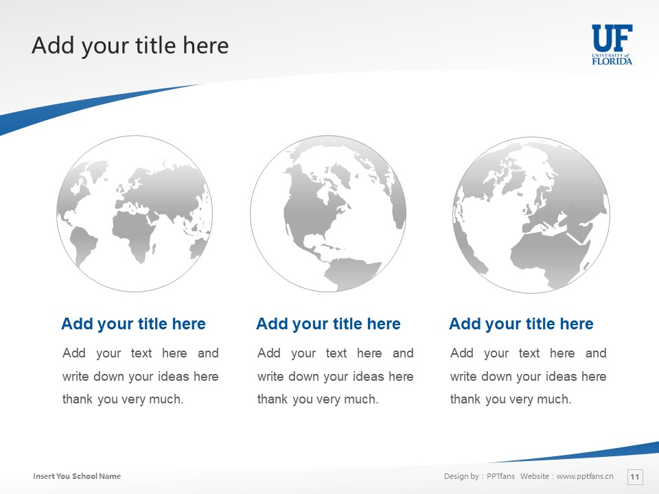 University of Florida Powerpoint Template Download | 佛羅里達(dá)大學(xué)PPT模板下載_幻燈片預(yù)覽圖11