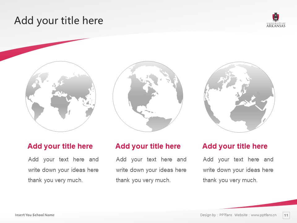 University of Arkansas Powerpoint Template Download | 美國(guó)阿肯色大學(xué)PPT模板下載_幻燈片預(yù)覽圖11