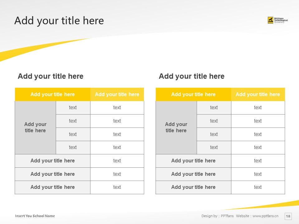 Michigan Technology University Powerpoint Template Download | 密歇根理工大學(xué)PPT模板下載_幻燈片預(yù)覽圖18