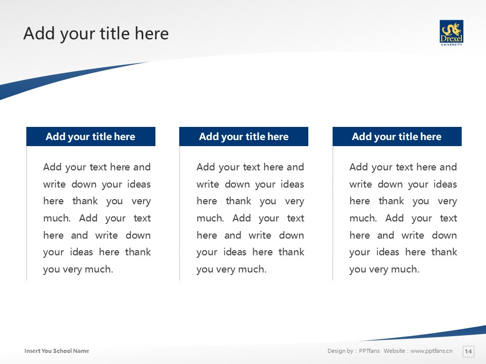 Drexel University Powerpoint Template Download | 德雷塞爾大學(xué)PPT模板下載_幻燈片預(yù)覽圖14