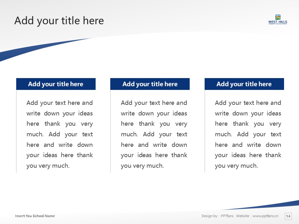 West Hills Community College Powerpoint Template Download | 西山社區(qū)學(xué)院PPT模板下載_幻燈片預(yù)覽圖14