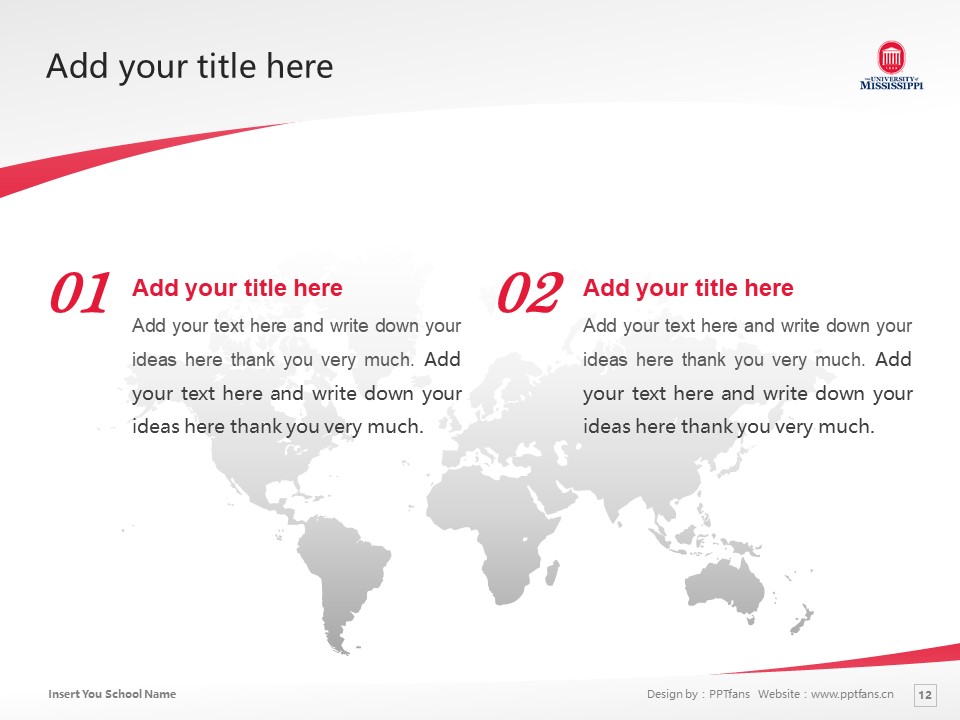 University of Mississippi Powerpoint Template Download | 美國密西西比大學PPT模板下載_幻燈片預覽圖12