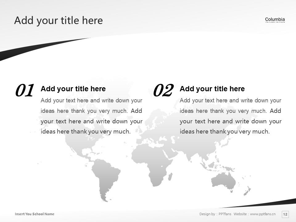 Columbia College Chicago Powerpoint Template Download | 芝加哥哥倫比亞學(xué)院PPT模板下載_幻燈片預(yù)覽圖12
