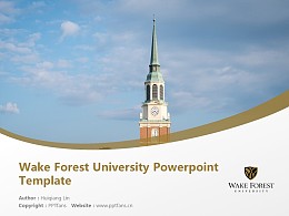 Wake Forest University Powerpoint Template Download | 美国维克森林大学PPT模板下载