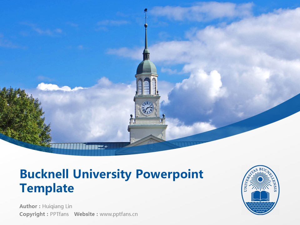 Bucknell University Powerpoint Template Download | 巴克內爾大學PPT模板下載_幻燈片預覽圖1