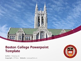 Boston College Powerpoint Template Download | 波士顿学院PPT模板下载