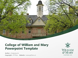 College of William and Mary Powerpoint Template Download | 美国威廉和玛丽学院PPT模板下载