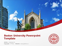 Boston University Powerpoint Template Download | 波士顿大学PPT模板下载
