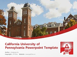 California University of Pennsylvania Powerpoint Template Download | 宾州加利福尼亚大学PPT模板下载