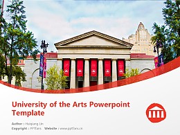 University of the Arts Powerpoint Template Download | 美国宾州艺术大学PPT模板下载