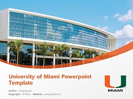 University of Miami Powerpoint Template Download | 迈阿密大学PPT模板下载