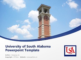 University of South Alabama Powerpoint Template Download | 美国南阿拉巴马大学PPT模板下载