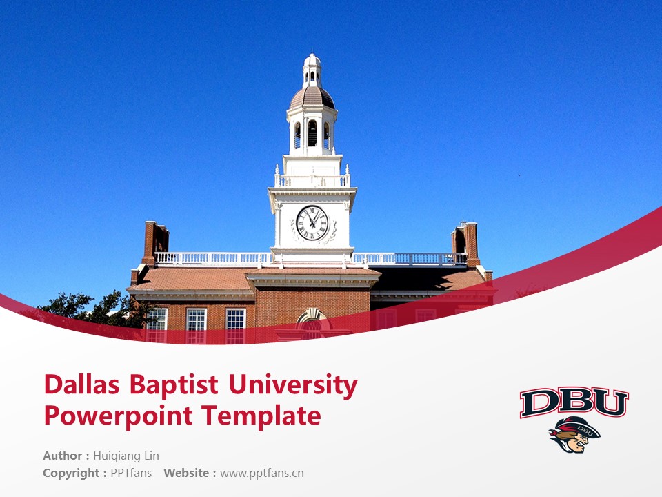 Dallas Baptist University Powerpoint Template Download | 達(dá)拉斯浸會大學(xué)PPT模板下載_幻燈片預(yù)覽圖1