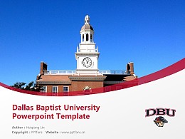 Dallas Baptist University Powerpoint Template Download | 达拉斯浸会大学PPT模板下载