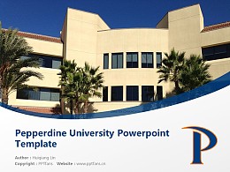Pepperdine University Powerpoint Template Download | 佩珀代因大学PPT模板下载