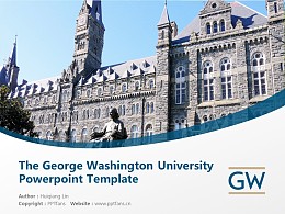 The George Washington University Powerpoint Template Download | 乔治华盛顿大学PPT模板下载
