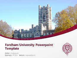 Fordham University Powerpoint Template Download | 福德汉姆大学PPT模板下载