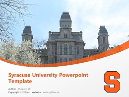 Syracuse University Powerpoint Template Download | 雪城大学PPT模板下载