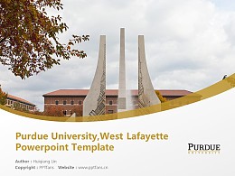 Purdue University,West Lafayette Powerpoint Template Download | 美国普渡大学PPT模板下载