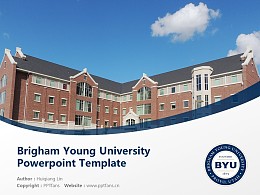 Brigham Young University Powerpoint Template Download | 杨百翰大学PPT模板下载