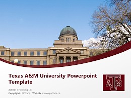Texas A&M University Powerpoint Template Download | 德克萨斯 A&M 大学PPT模板下载