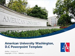 American University Washington, D.C. Powerpoint Template Download | 美国大学PPT模板下载
