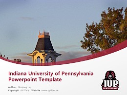 Indiana University of Pennsylvania Powerpoint Template Download | 宾州印第安那大学PPT模板下载