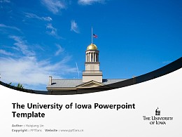 The University of Iowa Powerpoint Template Download | 美国爱荷华大学PPT模板下载