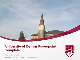 University of Denver Powerpoint Template Download | 丹佛大学PPT模板下载