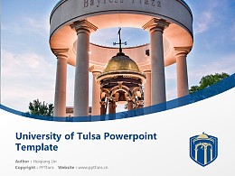 University of Tulsa Powerpoint Template Download | 塔尔萨大学PPT模板下载