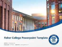 Fisher College Powerpoint Template Download | 费斯大学PPT模板下载