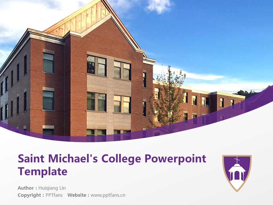 Saint Michael’s College Powerpoint Template Download | 圣邁克大學(xué)PPT模板下載_幻燈片預(yù)覽圖1