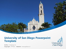 University of San Diego Powerpoint Template Download | 圣地亚哥大学PPT模板下载