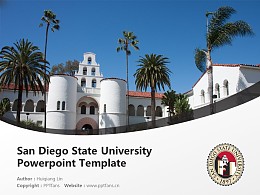 San Diego State University Powerpoint Template Download | 圣地亚哥州立大学PPT模板下载