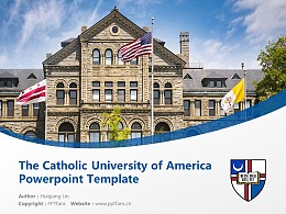 The Catholic University of America Powerpoint Template Download | 美国天主教大学PPT模板下载